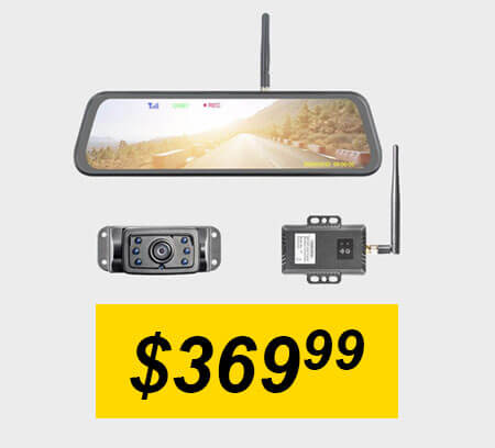 wireless rv backup camera with rear view mirror monitor