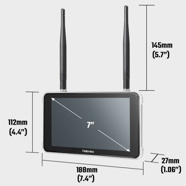 Byte Tango BT7R Touch Ultimate V2 1080P Wireless 4 Backup Camera System with Marker Light & Touch Screen