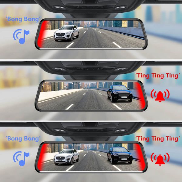 Byte Tango BT11(Less Height) Wireless 1080P Rear View Mirror Backup Camera System w/ BSD Forewarning