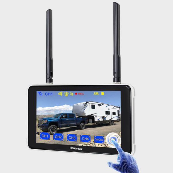 Byte Tango BT6R Touch Ultimate V2 1080P Wireless 4 Backup Camera System with Marker Light & Touch Screen 