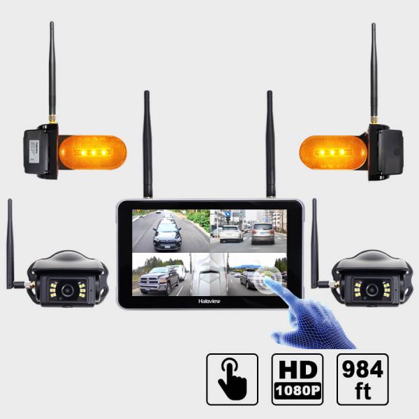 Byte Tango BT7 Touch Ultimate 1080P Wireless Backup Camera System with 4 Cameras & Touch Screen