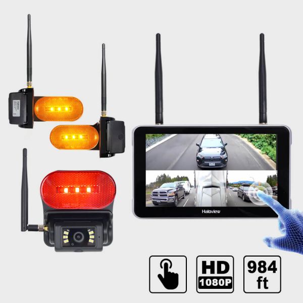 Byte Tango BT7R Touch Plus V2 1080P Wireless 3 Backup Camera System with Marker Light & Touch Screen