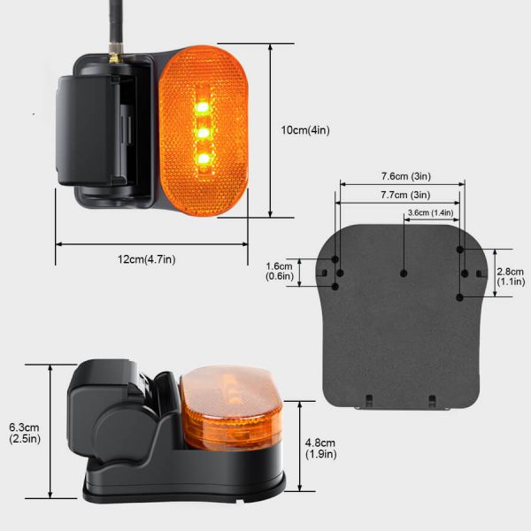 Haloview BTC125 Byte Tango Vertical Side Marker Light Cameras for RVs