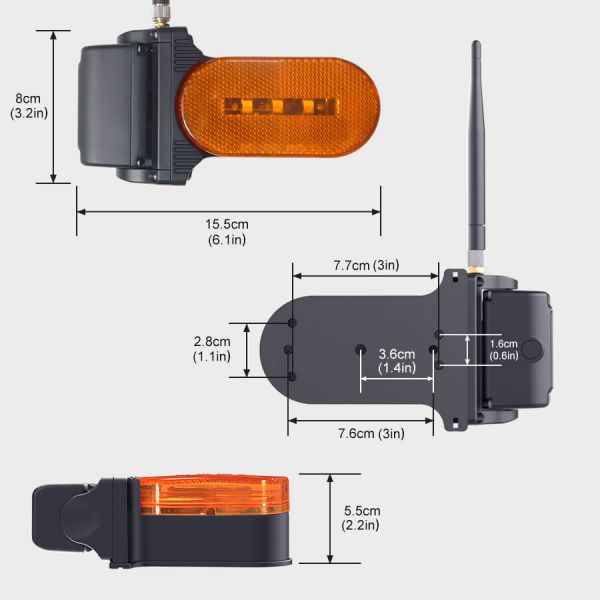 BTC133 RV Side Marker Light Cameras with WDR Tech for Haloview Byte Tango System