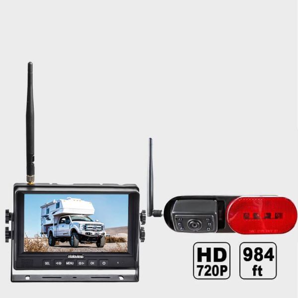 Haloview MC7109R 7 Inch 720P HD Digital Wireless Rear View Camera System with Marker Light