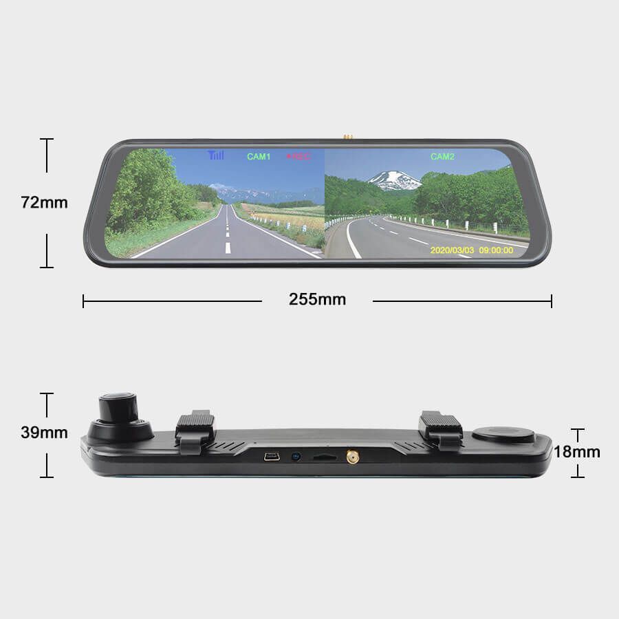 Handy 10  Wireless Rear View Mirror Dashcam Backup Camera Hitch