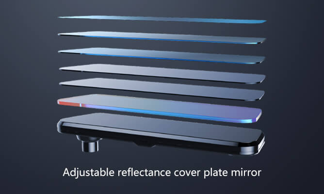 BT11 (Less Height) Adjustable reflectance cover plate mirror