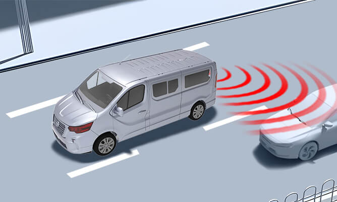 BT11 (Less Height) detect approaching vehicles from rear blind spot