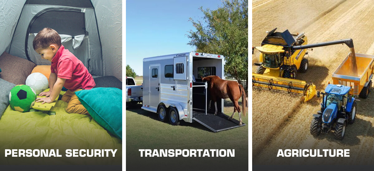 PERSONAL SECURITY,TRANSPORTATION,AGRICULTURE